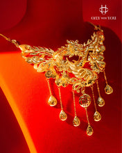 將圖片載入圖庫檢視器 999.9黃金3D立體龍鳳頸鍊