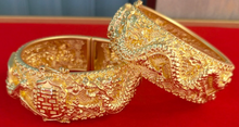 將圖片載入圖庫檢視器 立體龍鳳篇 - 999.9黃金電鑄手鐲