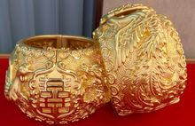 將圖片載入圖庫檢視器 立體龍鳳篇 - 999.9黃金電鑄手鐲