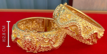 將圖片載入圖庫檢視器 立體龍鳳篇 - 999.9黃金電鑄手鐲