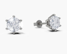 將圖片載入圖庫檢視器 E1002 圓形鑽石耳環托