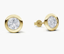 將圖片載入圖庫檢視器 E1052 圓形鑽石耳環托