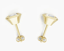 將圖片載入圖庫檢視器 E1052 圓形鑽石耳環托