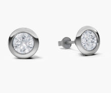 將圖片載入圖庫檢視器 E1052 圓形鑽石耳環托