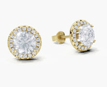 將圖片載入圖庫檢視器 E2007 圓形鑽石耳環托