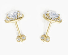 將圖片載入圖庫檢視器 E2007 圓形鑽石耳環托