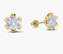 將圖片載入圖庫檢視器 E3010 圓形鑽石耳環托
