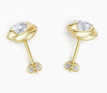 將圖片載入圖庫檢視器 E4016 圓形鑽石耳環托