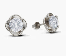 將圖片載入圖庫檢視器 E4016 圓形鑽石耳環托