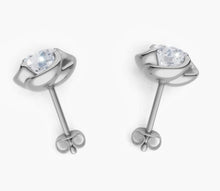 將圖片載入圖庫檢視器 E4016 圓形鑽石耳環托