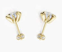 將圖片載入圖庫檢視器 E4017 圓形鑽石耳環托