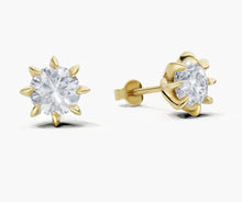 將圖片載入圖庫檢視器 E4017 圓形鑽石耳環托