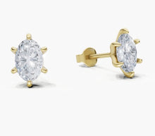 將圖片載入圖庫檢視器 EA026 橢圓形鑽石耳環托