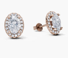 將圖片載入圖庫檢視器 EA028 橢圓形鑽石耳環托