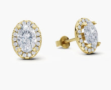 將圖片載入圖庫檢視器 EA028 橢圓形鑽石耳環托