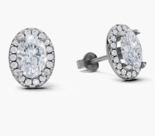 將圖片載入圖庫檢視器 EA028 橢圓形鑽石耳環托