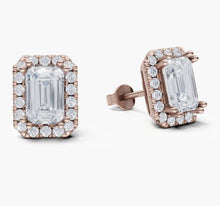 將圖片載入圖庫檢視器 EB36 祖母綠切割鑽石耳環托