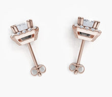 將圖片載入圖庫檢視器 EB36 祖母綠切割鑽石耳環托