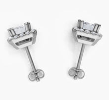 將圖片載入圖庫檢視器 EB36 祖母綠切割鑽石耳環托