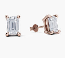 將圖片載入圖庫檢視器 EB46 祖母綠切割鑽石耳環托