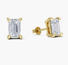 將圖片載入圖庫檢視器 EB46 祖母綠切割鑽石耳環托