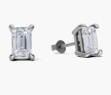 將圖片載入圖庫檢視器 EB46 祖母綠切割鑽石耳環托