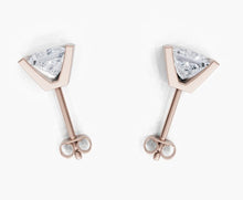 將圖片載入圖庫檢視器 EC030 公主方形鑽石耳環托