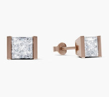 將圖片載入圖庫檢視器 EC030 公主方形鑽石耳環托