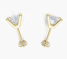 將圖片載入圖庫檢視器 EC034 公主方形鑽石耳環托