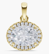 將圖片載入圖庫檢視器 NA028 橢圓形鐨石吊墜托