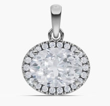 將圖片載入圖庫檢視器 NA028 橢圓形鐨石吊墜托