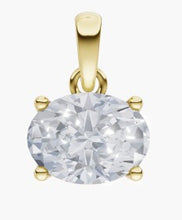 將圖片載入圖庫檢視器 NA029 橢圓形鐨石吊墜托