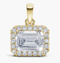 將圖片載入圖庫檢視器 NB036 祖母綠切割鐨石吊墜托