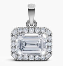 將圖片載入圖庫檢視器 NB036 祖母綠切割鐨石吊墜托