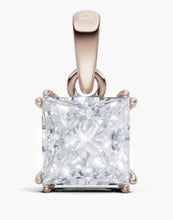 將圖片載入圖庫檢視器 NC031 公主方形鐨石吊墜托