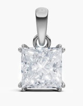 將圖片載入圖庫檢視器 NC031 公主方形鐨石吊墜托