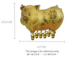 將圖片載入圖庫檢視器 雙囍篇 - 999.9黃金豬牌頸鍊
